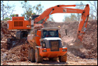 Mataranka Limestone Quarry - H&R's Hitachi Twins