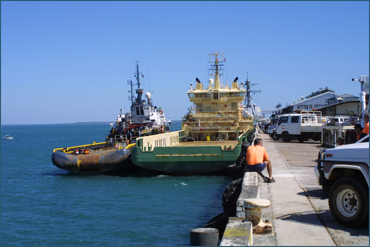 Rig Tenders at Stokes Hill Wharf - Darwin